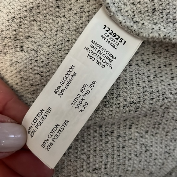 Black Tape Mid Length Jacket Black, White Soft Fuzzy Material Front Zip Pockets - Picture 8 of 9